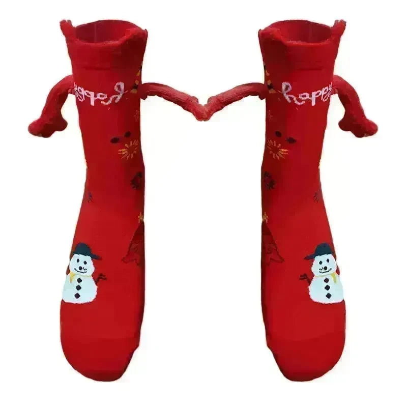 Hand Holding Couple Magnetic Handle Christmas Stockings - EX-STOCK CANADA