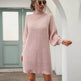 Winter Solid Knitted turtleneck sweater dress Mini - EX-STOCK Canada