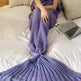 Hot Mermaid Blanket Handmade Knitted Sleeping Wrap TV Sofa Mermaid Tail Blanket Kids AdultBaby Crocheted Bag Bedding Throws Bag EX-STOCK Canada 