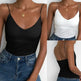 Satin Women Thin Wild Solid Camis Vest Women Tank Tops - EX-STOCK CANADA