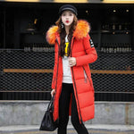 Long Zip up Faux fur Collar Hooded Winter Puffer coat women - EX-STOCK Canada