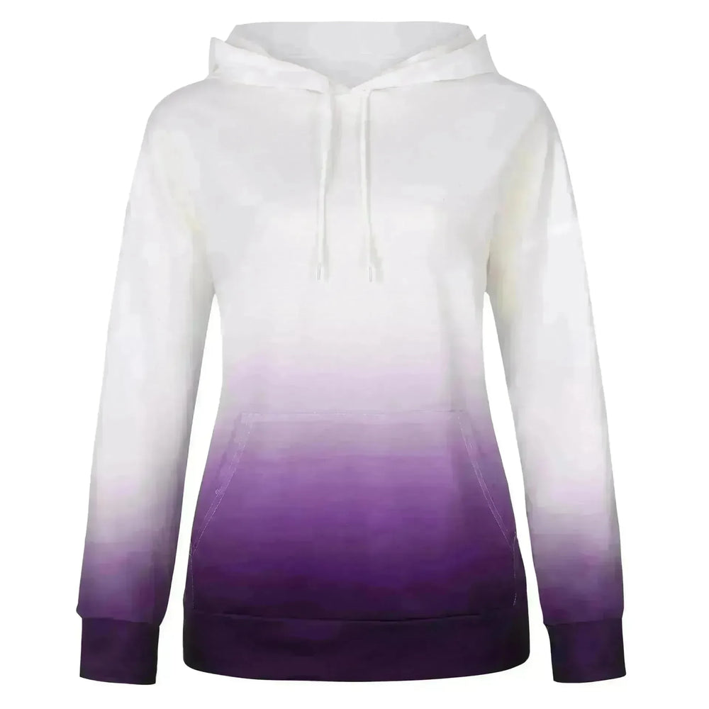 Women Tie-dye print hooded long sleeves - EX-STOCK CANADA