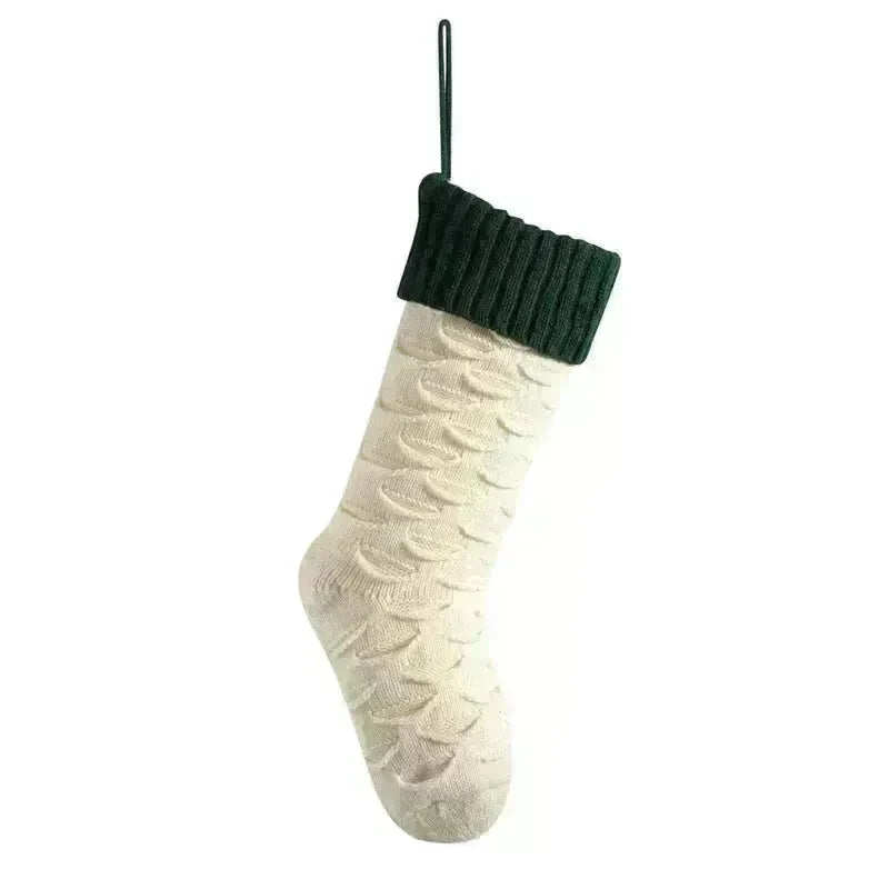 Christmas Gift Bag Decorative Socks Knitted Hanging Decoration - EX-STOCK CANADA