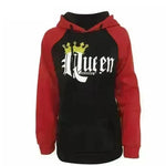 Women KING QUEEN King and Queen Crown Couple Color Block Sweatshirt - EX-STOCK CANADA