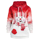 Ugly Christmas snowman print Hoodie sweatshirt - EX-STOCK Canada