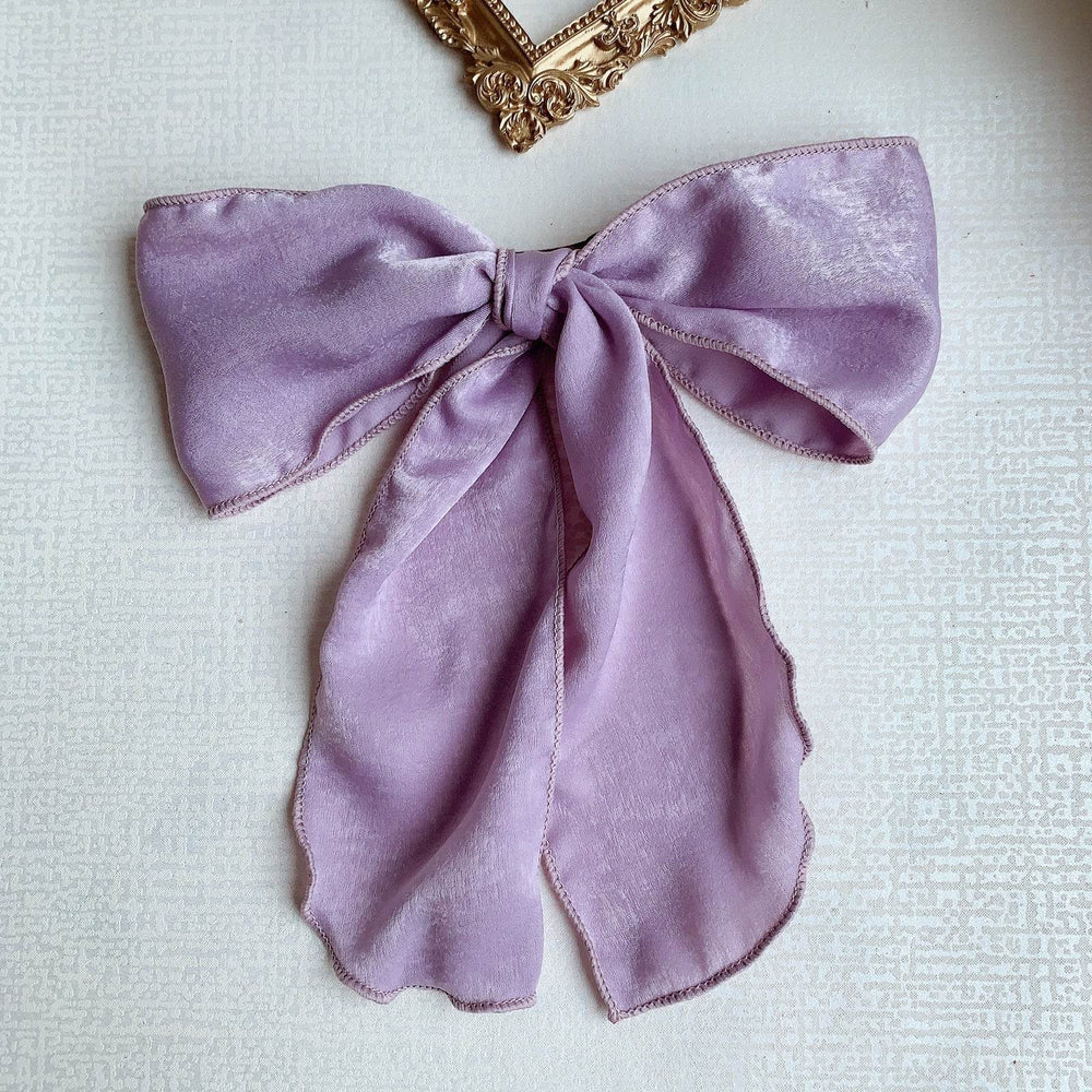 Silk satin oversized bow tie Hair Scrunchies ponytail Holder - EX-STOCK Canada