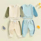 Two piece for boys Color Matching Long-sleeve Sweater Set - EX-STOCK Canada