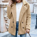 Lapel Winter Fleece Fluffy Jacket Cardigan Sweater for women - EX-STOCK Canada