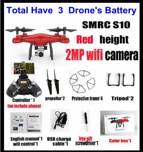 Sales Promotion WiFi 2MP Camera With S10 SMRC FPV Quadcopter Drone Helicopter UAV Micro Remote Control Toy RACER KIT Aircraft EX-STOCK Canada 