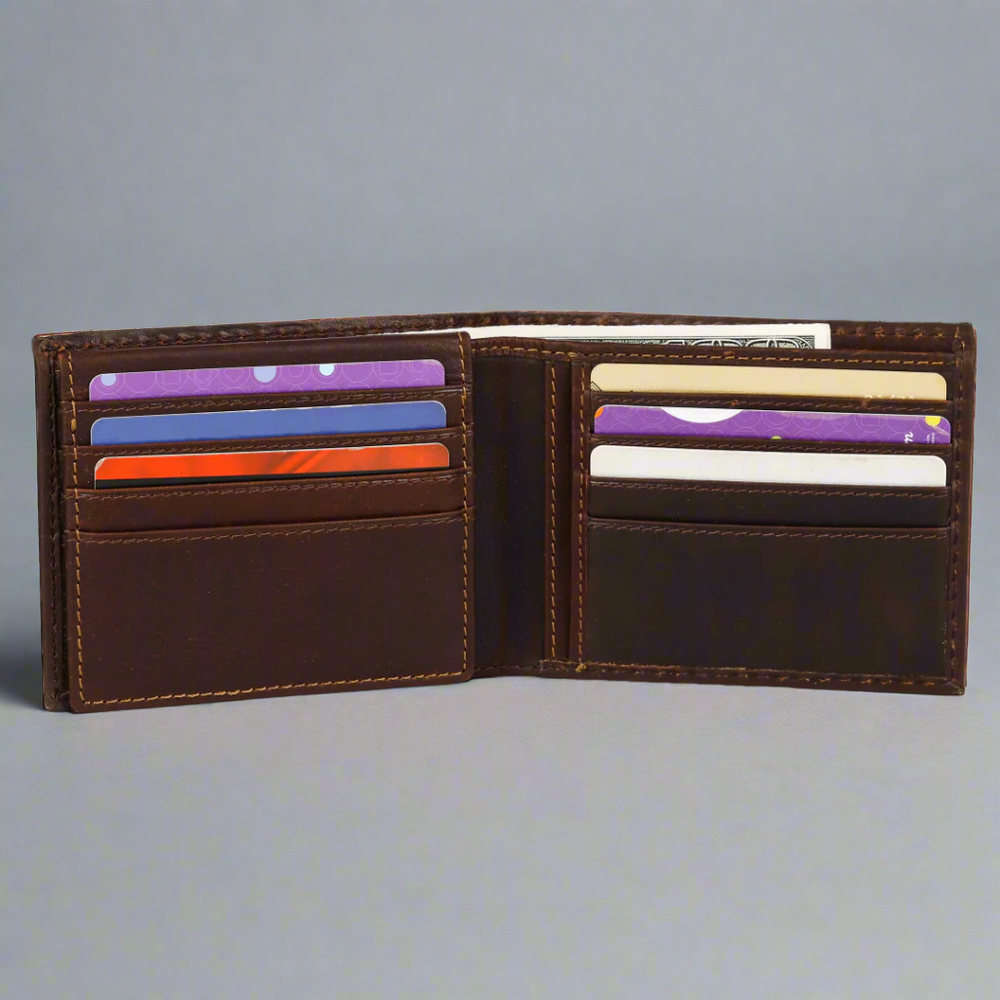 MET Men's Bifold Flip Up RFID Leather Wallet EX-STOCK Canada 