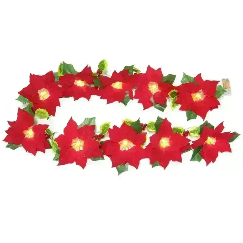 Door Frame Escalator Decoration Red Flower String Lights - EX-STOCK CANADA