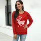 Fawn Reindeer jacquard christmas sweater Round neck women - EX-STOCK Canada