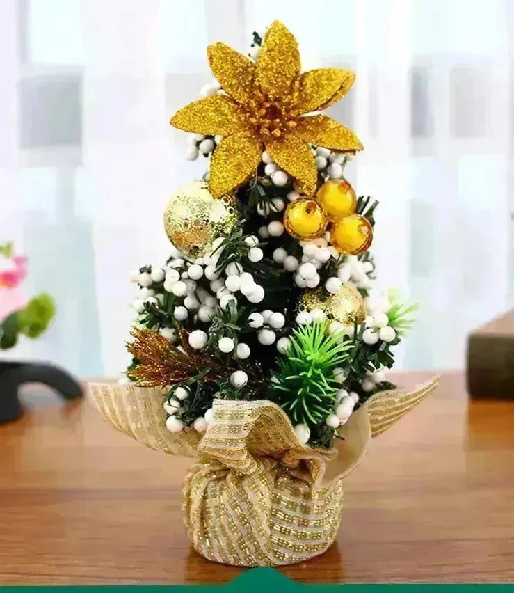 Christmas Ornaments Tree 20cm Mini Christmas Decoration Tree Christmas Day Mall Decoration Desktop Ornaments Small Tree - EX-STOCK CANADA