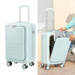 Large Capacity Suitcase Front  Lid Pull Rod Case | EX-STOCK Canada 