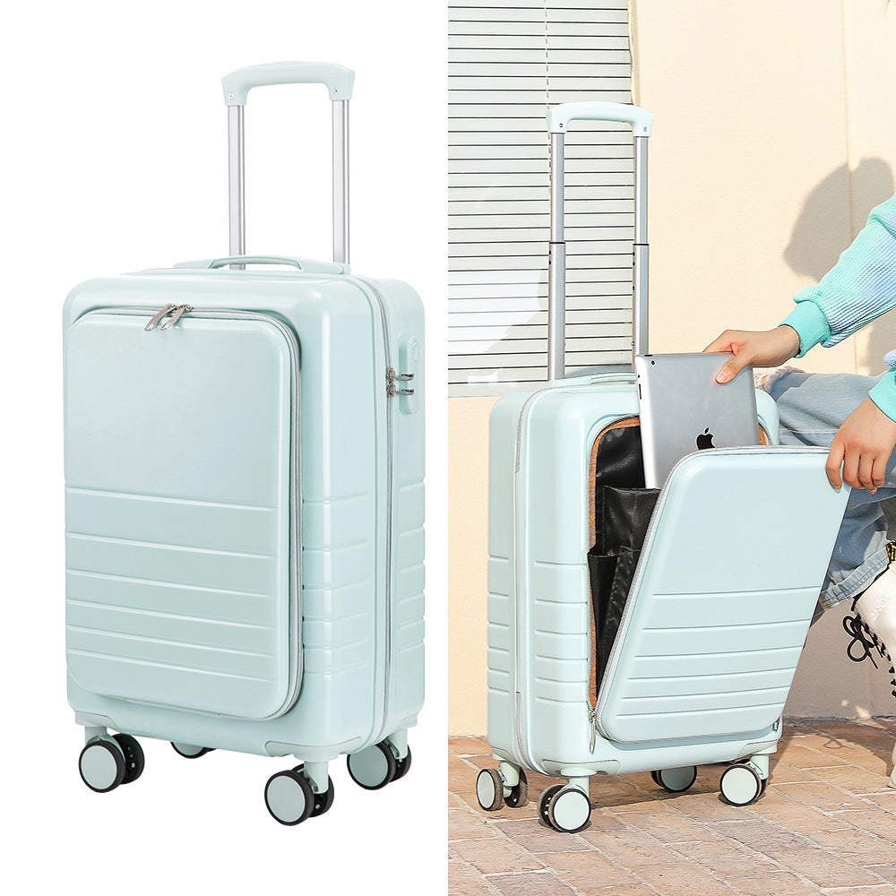 Large Capacity Suitcase Front  Lid Pull Rod Case | EX-STOCK Canada 