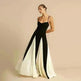 Luxury Women Sleeveless Color Contrast Sling Dress for Wedding Cocktail Evening Party events - EX-STOCK CANADA