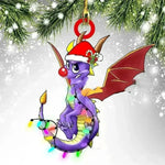 Dinosaur Dragon Egg Christmas Decorations Pendant Acrylic - EX-STOCK CANADA