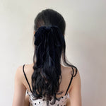 Silk satin oversized bow tie Hair Scrunchies ponytail Holder - EX-STOCK Canada