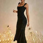 Fashion Off-neck Tube Top Stitching Hip Fishtail Dress for women. - EX-STOCK CANADA