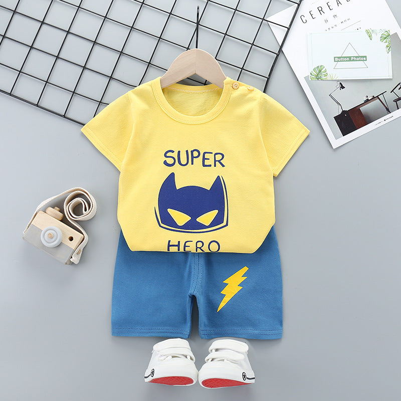 Kids' Cotton Cartoon T-Shirt & Shorts Set — product view 2 of 6 | EX-STOCK