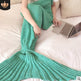 Hot Mermaid Blanket Handmade Knitted Sleeping Wrap TV Sofa Mermaid Tail Blanket Kids AdultBaby Crocheted Bag Bedding Throws Bag EX-STOCK Canada 