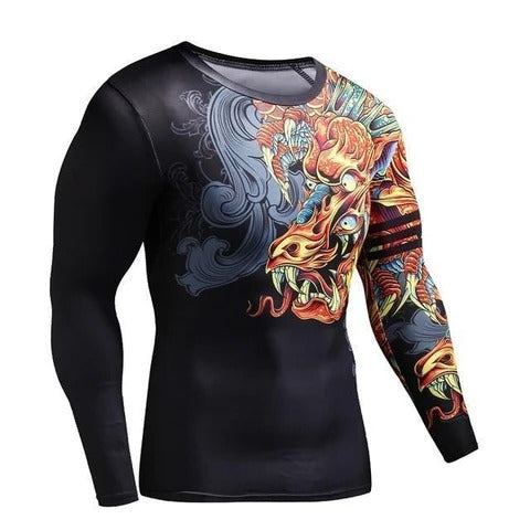 Flaming Dragon BJJ Rash Guard 