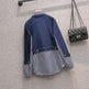 Casual Denim Jacket Fake Two-piece Suit Women EX-STOCK Canada 