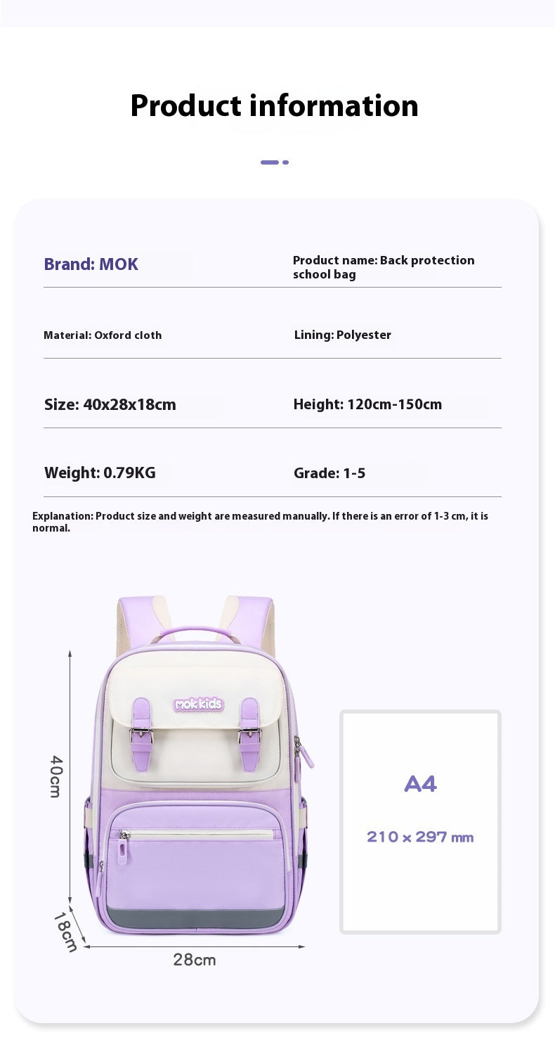 Lightweight Burden Alleviation Large Capacity Student Schoolbag EX-STOCK