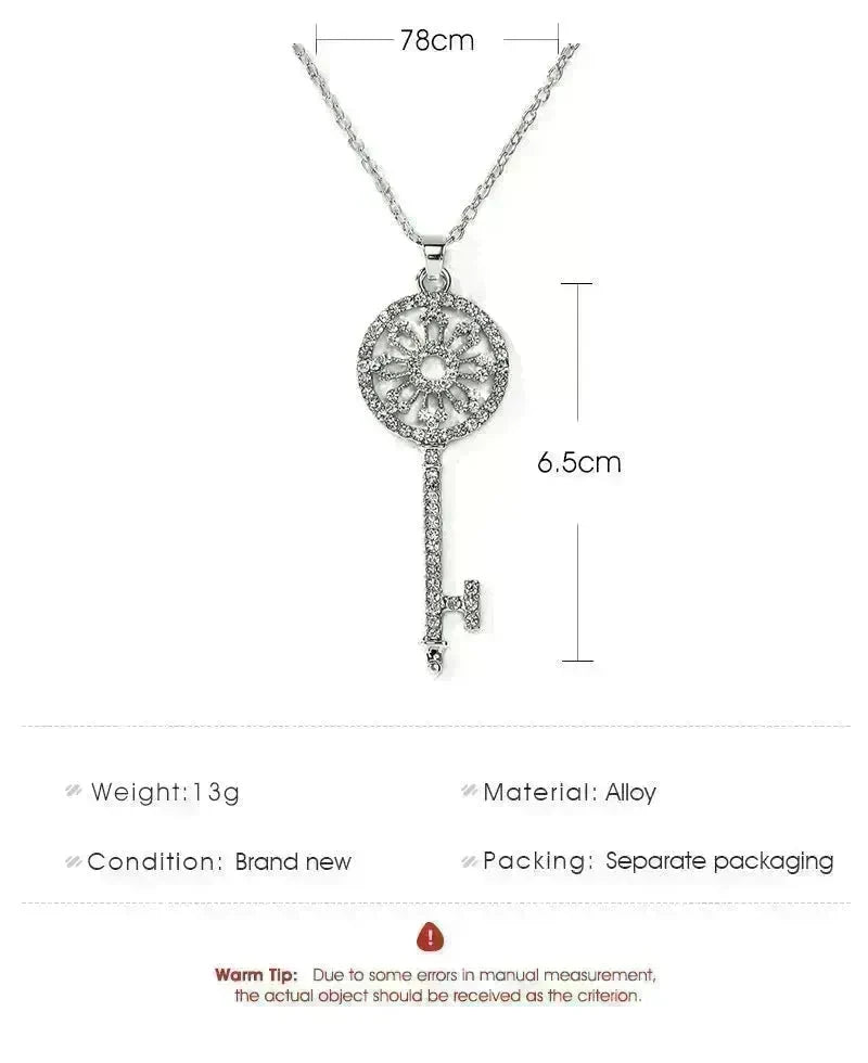 Diamond Garland Key Necklace For Women Reel Chain - EX-STOCK CANADA