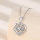 S925 Beating Heart-shaped Necklace Women Luxury Love Rhinestones Necklace Jewelry Gift For Valentine's Day - EX-STOCK Canada