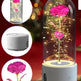 Creative 2 In 1 Rose Flowers LED Light And Bluetooth-compatible Speaker Valentine's Day Gift Rose Luminous Night Light Ornament In Glass Cover - EX-STOCK CANADA