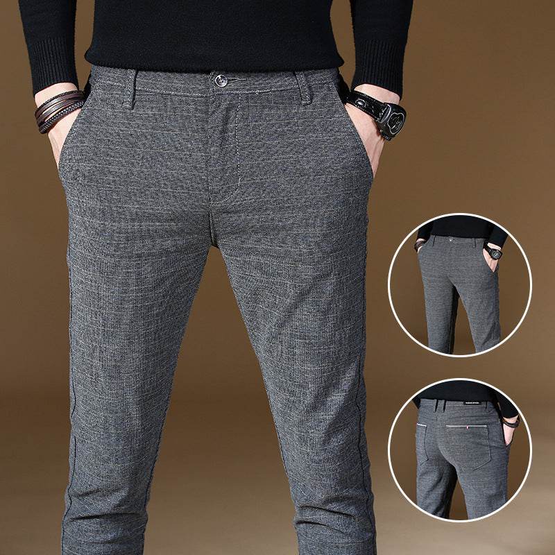 Fashion High Quality Men Spring Autumn Slim fit straight Trouser - EX-STOCK Canada