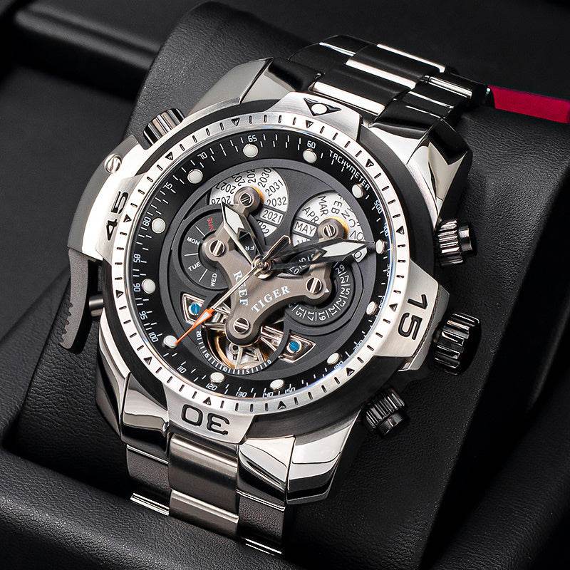 Men's Mechanical Watch Large Dial Waterproof Strong Luminous EX-STOCK Canada 