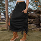 American-style Casual Denim Drawstring Midi Cargo Skirt - EX-STOCK Canada