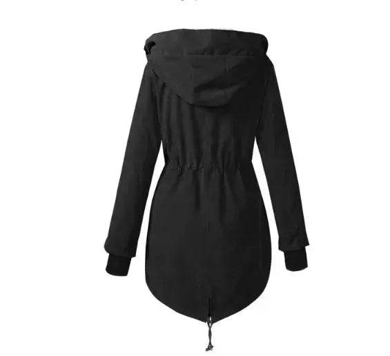 Women Work Hooded collar up Winter Jacket Woolen Lining - EX-STOCK Canada
