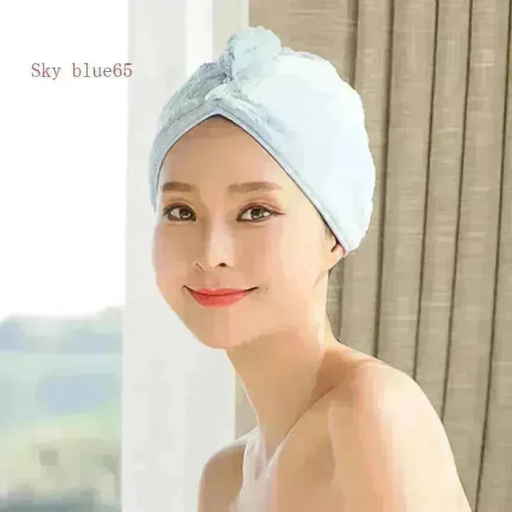 Women's Microfiber Hair Dryer Cap Absorbent Hair Towel. - EX-STOCK CANADA