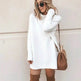 Oversized Mini Turtleneck Pullover Dress - EX-STOCK Canada