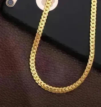 Men Necklace Gold Tone Snake Chain - EX-STOCK CANADA
