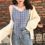 Casual sleeveless button down Chiffon  blouse top for women - EX-STOCK CANADA