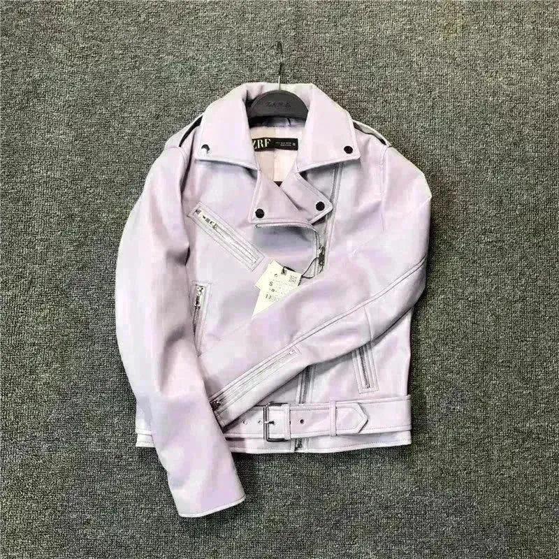 Women Fashion Leather Long sleeve Jacket - EX-STOCK CANADA
