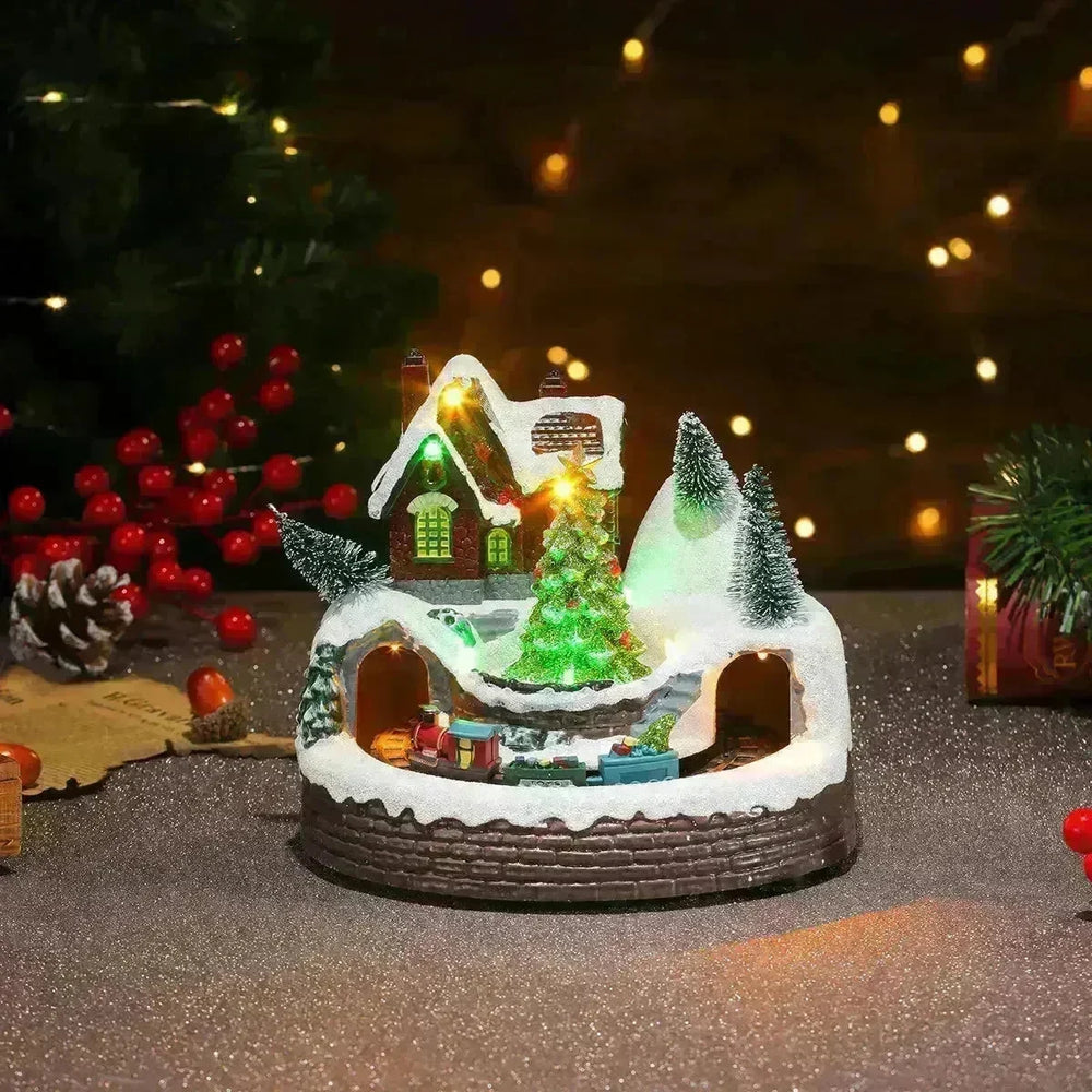 Christmas Rotating Resin Luminous Music Box Ornaments - EX-STOCK CANADA