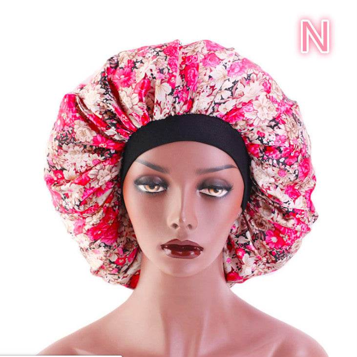 Beauty print Satin Silk Hair Bonnet for sleeping - EX-STOCK Canada