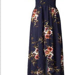 Elegant Ladies Summer Boho Vacation Resort Slit Maxi dress off shoulder Long floral Beach summer slit dress - EX-STOCK Canada