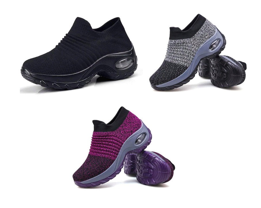 Casual Fashionable Socks Mesh Sneakers No tie sneakers women EX-STOCK