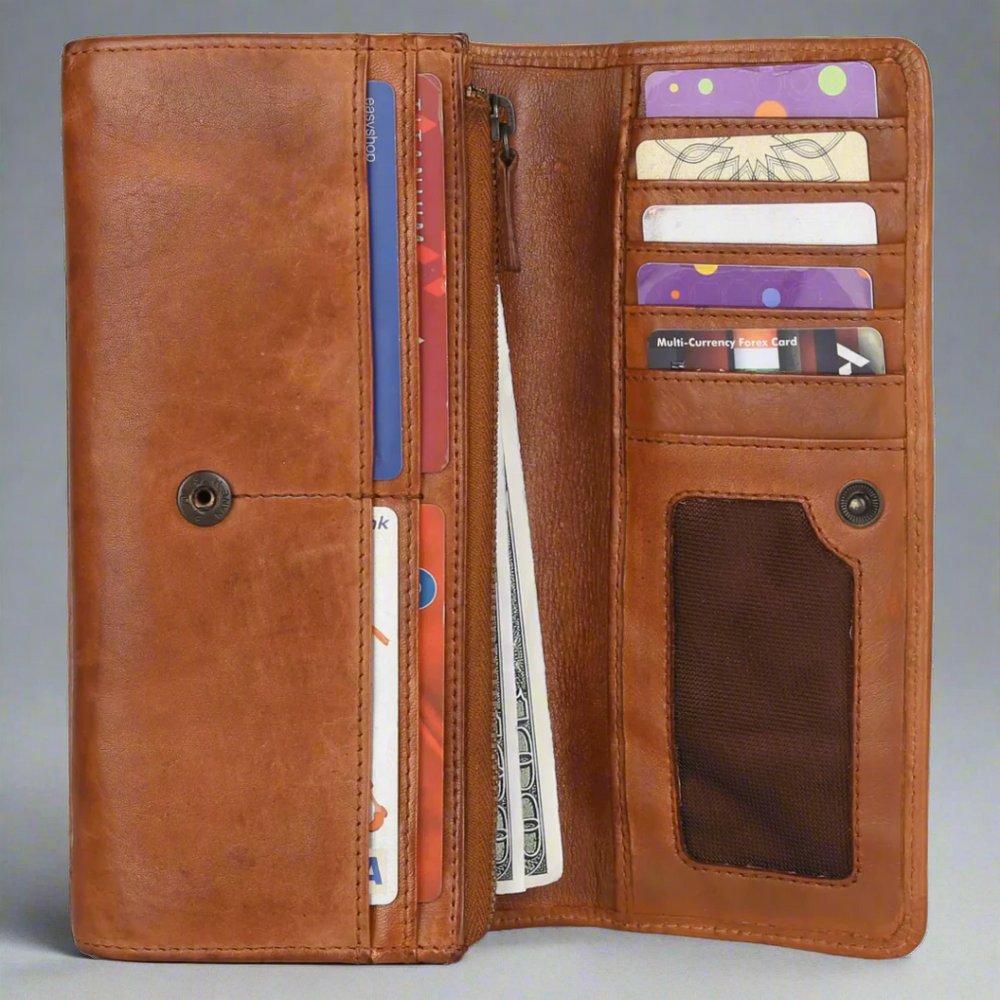 Cartera de cuero tipo clutch para mujer de METEX-STOCK Canada 