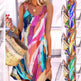 Graffiti Print Sleeveless mini Sundresses Women Summer Beach Dresses - EX-STOCK Canada