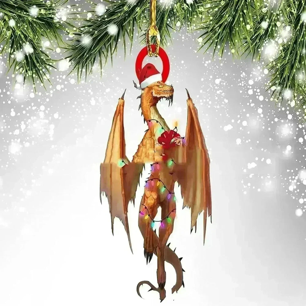 Dinosaur Dragon Egg Christmas Decorations Pendant Acrylic - EX-STOCK CANADA