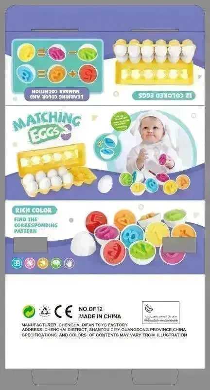 Baby Learning Educational Toy Smart Egg Toy Games Shape Matching Sorters Toys Montessori Eggs Toys For Kids Children - EX-STOCK CANADA