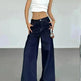 Fashion American Retro Wide Leg Baggy Jeans Pant For Women - EX-STOCK CANADA