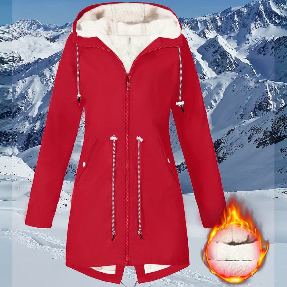 Women's Hooded Plush-Lined Coat – 6 Colours, S–5XL